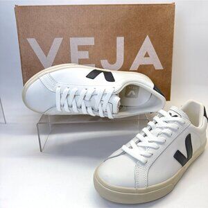 Veja Esplar Leather Sneakers Extra White / Black Big Kid Size EU36 US5